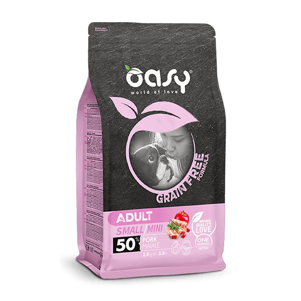 Oasy GF Adult small/mini Pork 2.5 Kg 1