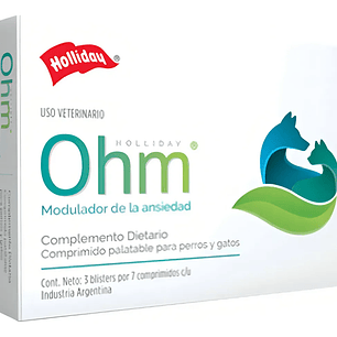 OHM x 21 COMPRIMIDOS calmante para perros.