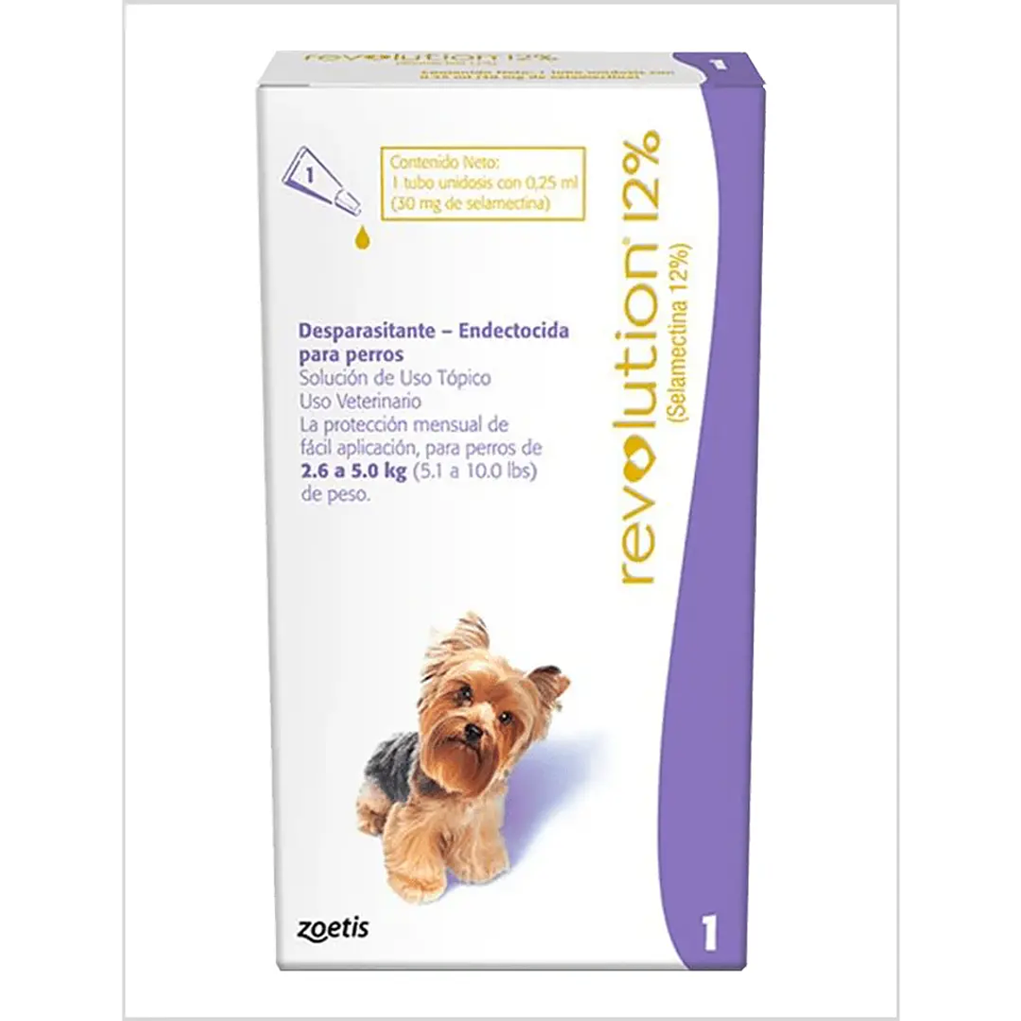 Revolution Perro 12% 2.5 - 5kg (0,25 ml) 1