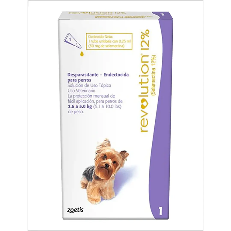 Revolution Perro 12% 2.5 - 5kg (0,25 ml) 1