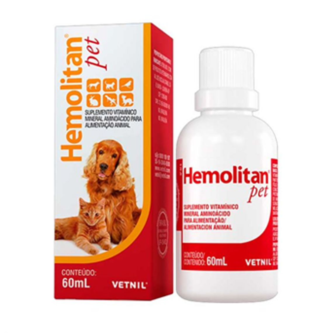 Hemolitan Pet Suplemento Vitamínico Gotas - 60 ml 1