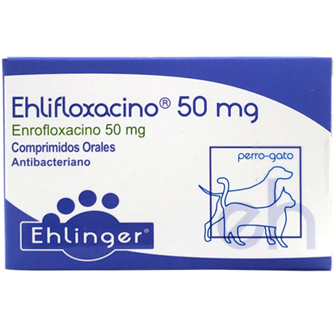 Ehlifloxacino 50mg Perro y Gato - 10 Comprimidos 1