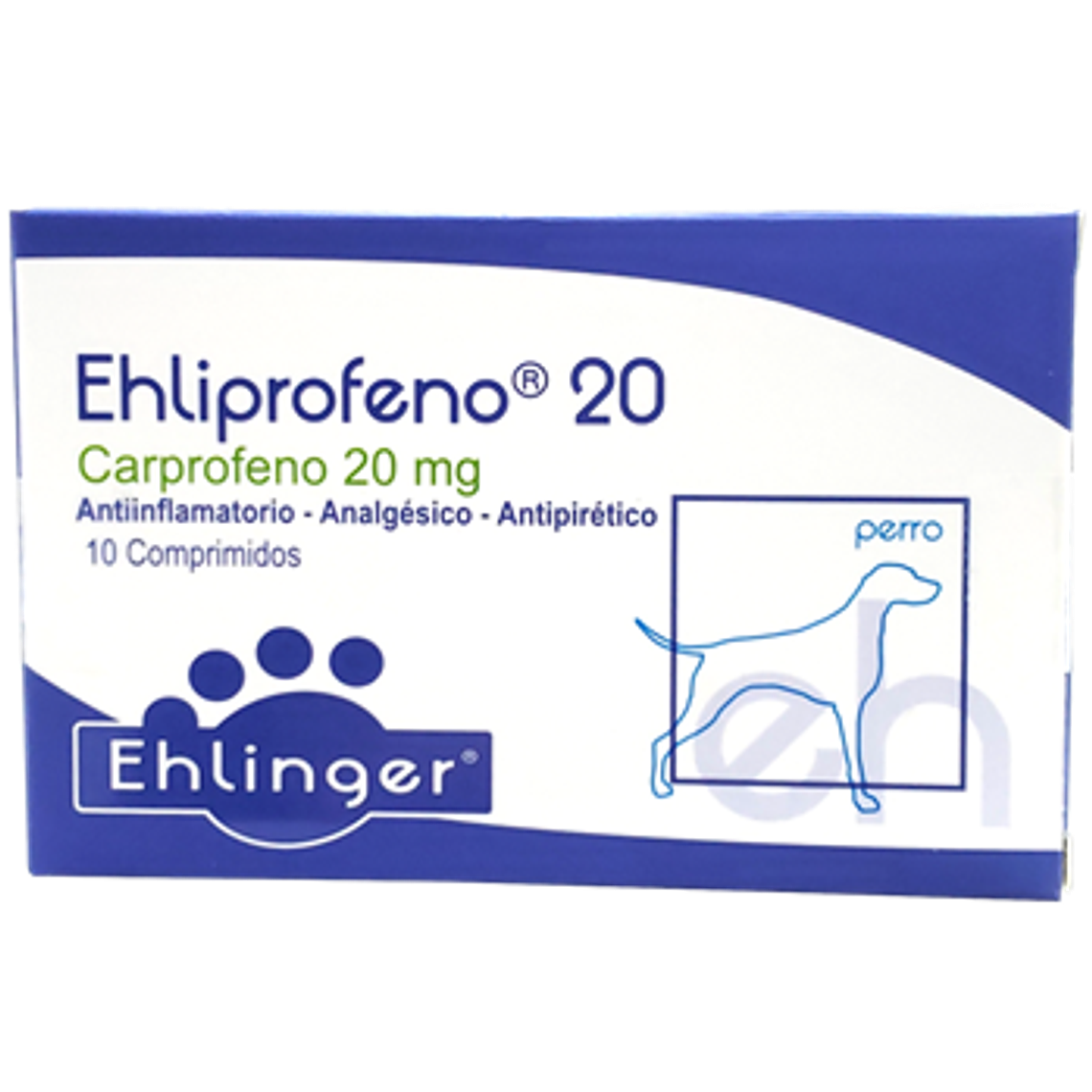 Ehliprofeno 20 mg Perro – 10 comprimidos  1