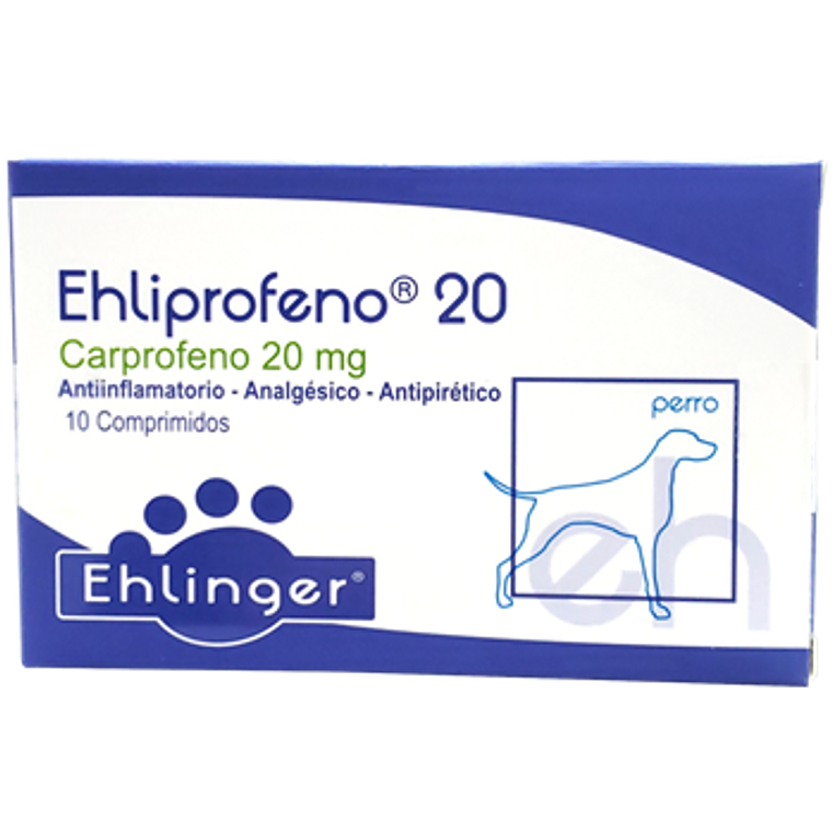 Ehliprofeno 20 mg Perro – 10 comprimidos  1