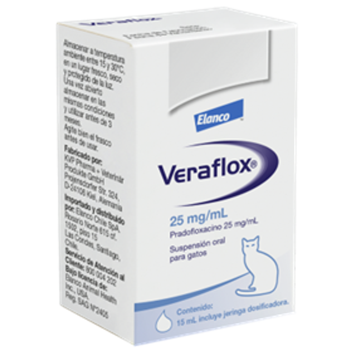 Veraflox Suspensión Oral 25 mg Gatos – 15 ml 1