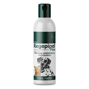 Shampoo Antiséptico y Antimicótico Regepipel Plus Perro y Gato - 150 ml