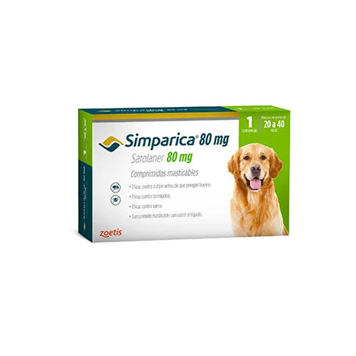 Simparica Antiparasitario Perros – Antiparasitario Interno y Externo – 1 comprimido 6