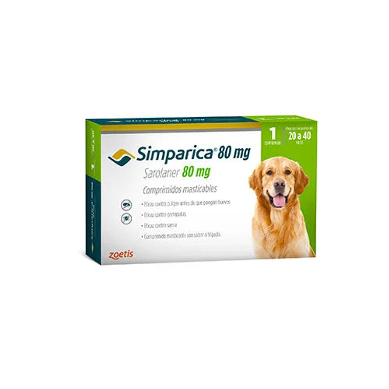 Simparica Antiparasitario Perros – Antiparasitario Interno y Externo – 1 comprimido 6