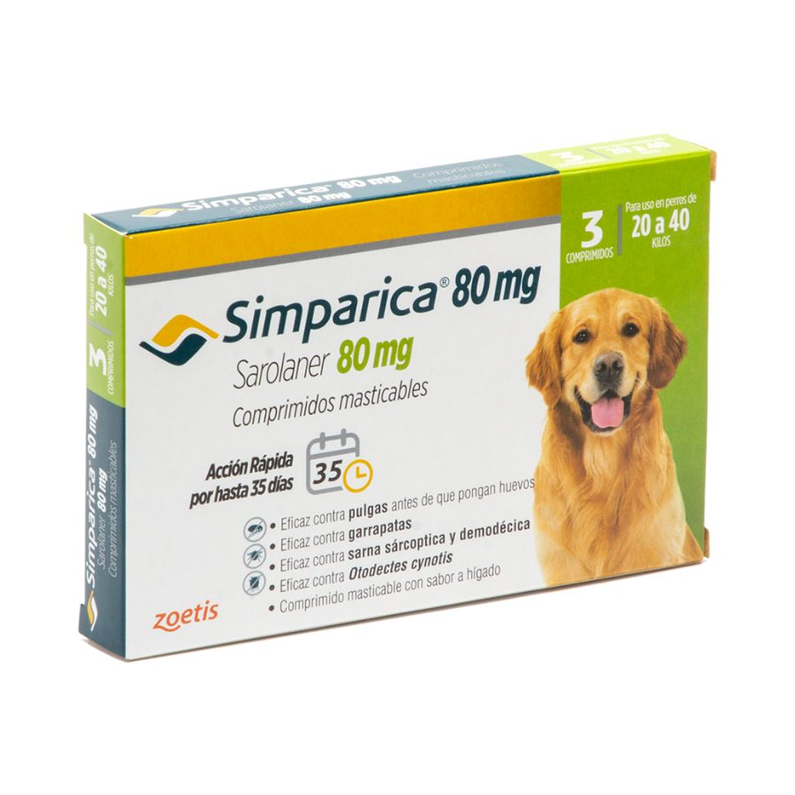Simparica Antiparasitario Perros – Antiparasitario Interno y Externo – 3 comprimidos 3