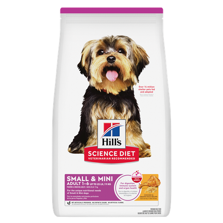 Alimento Adulto S&M (Pequeño y Miniatura) Hills – Perro - 2 kg 1
