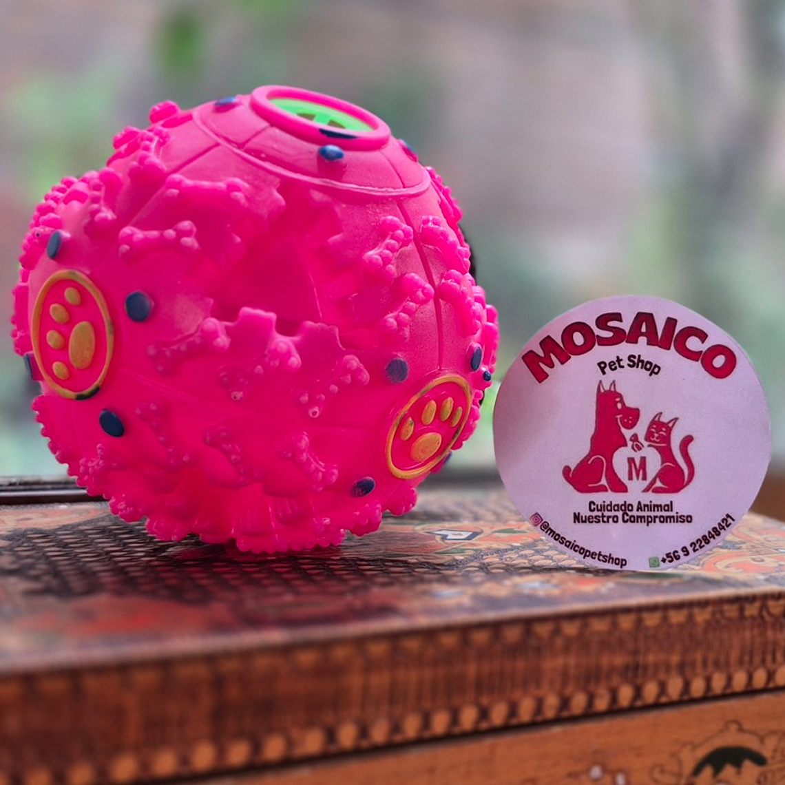 Pelota inteligente para picar juguetes para mascotas, color negro, 7 cm 1