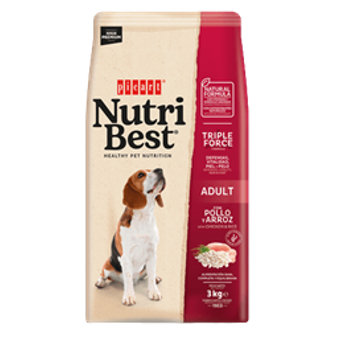 Nutribest Perro Adulto Pollo y Arroz - 3kg 1
