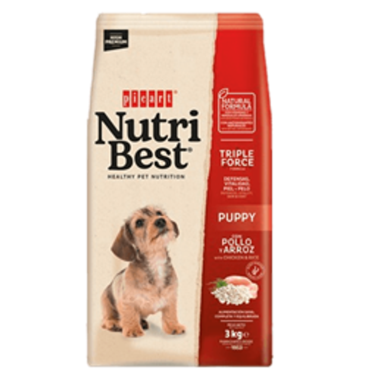 Nutribest Perro Cachorro Pollo y Arroz - 3kg 1