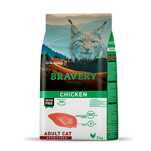 Bravery Gato Adulto Esterilizado Pollo - 2kg