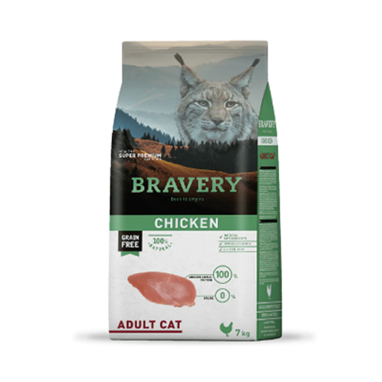 Bravery Gato Adulto Pollo - 7kg 1