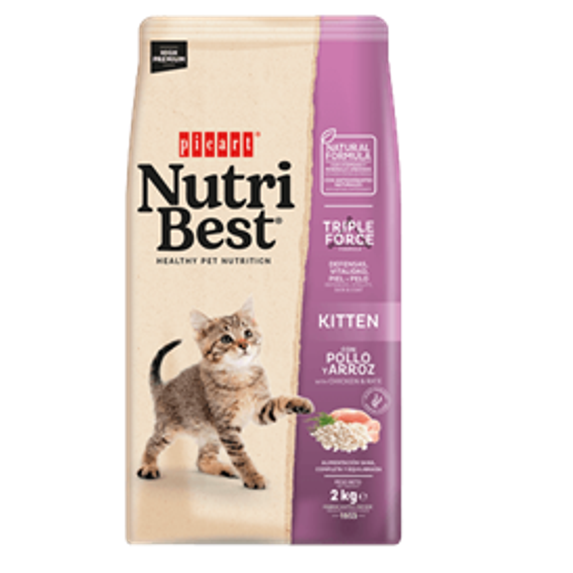 Nutribest Gato Kitten Pollo y Arroz - 2kg 1