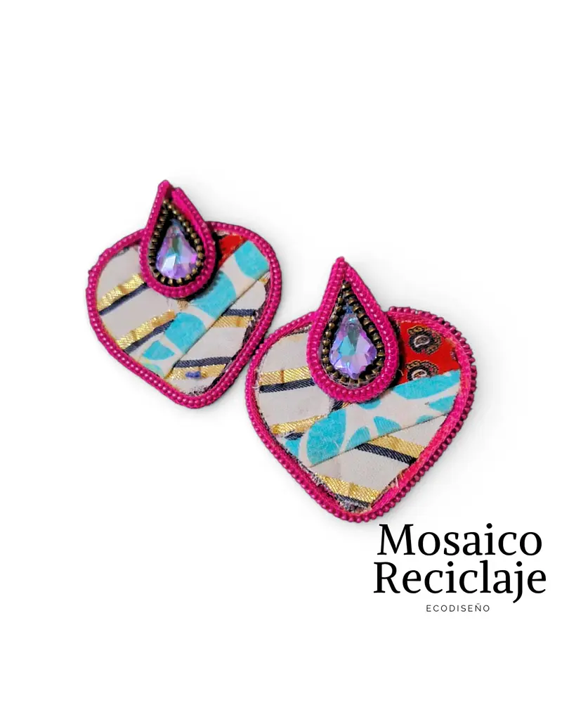 AROS CORAZON DE TELA