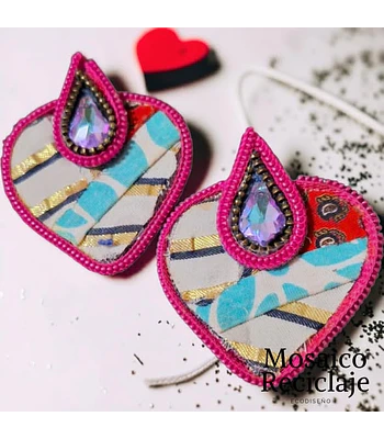 AROS CORAZON DE TELA