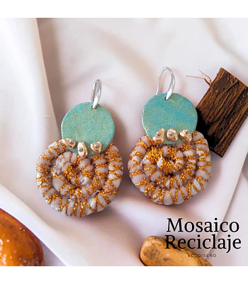 AROS DE TELA (gancho plata)