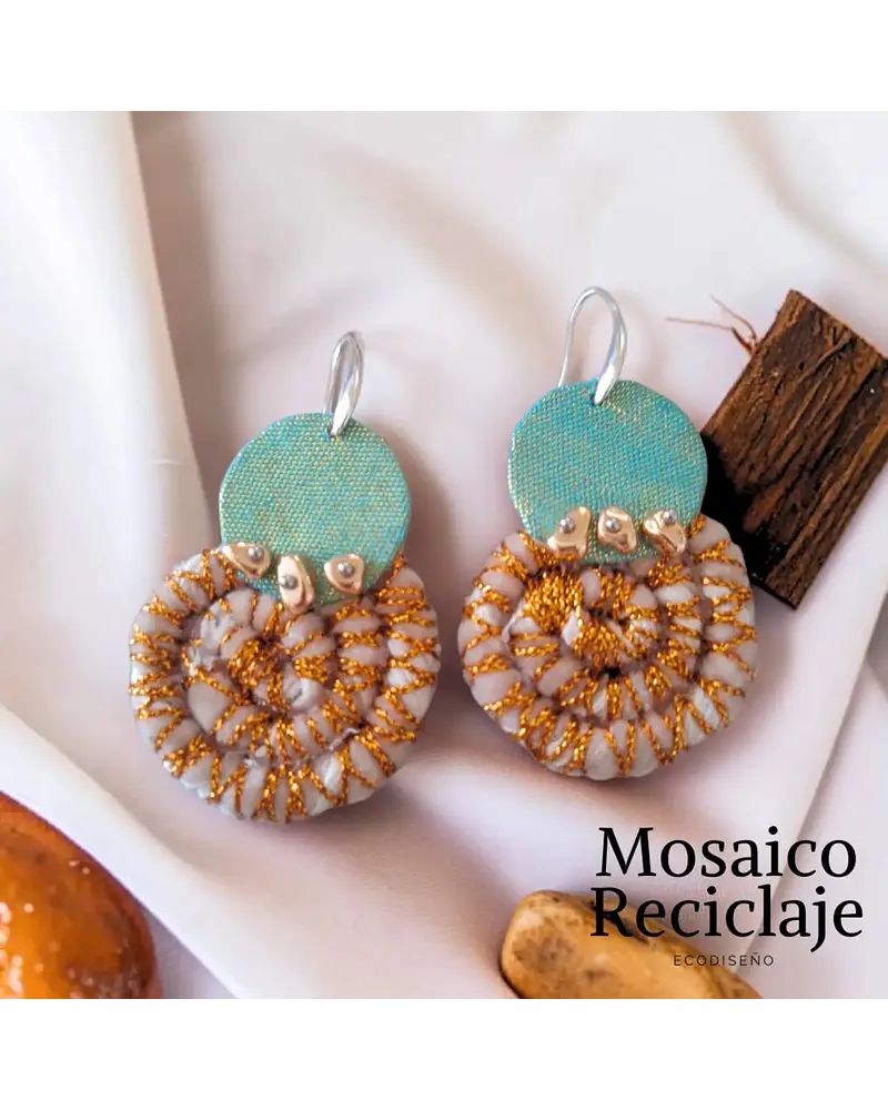 AROS DE TELA (gancho plata)