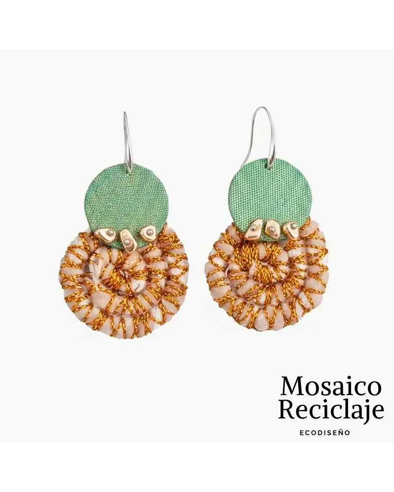 AROS DE TELA (gancho plata)