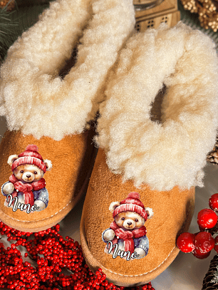 Pantufas Natal Personalizadas Magia dos Ursinhos - Com Nome