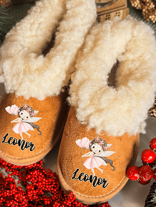 Pantufas Personalizadas Fadinha Morena
