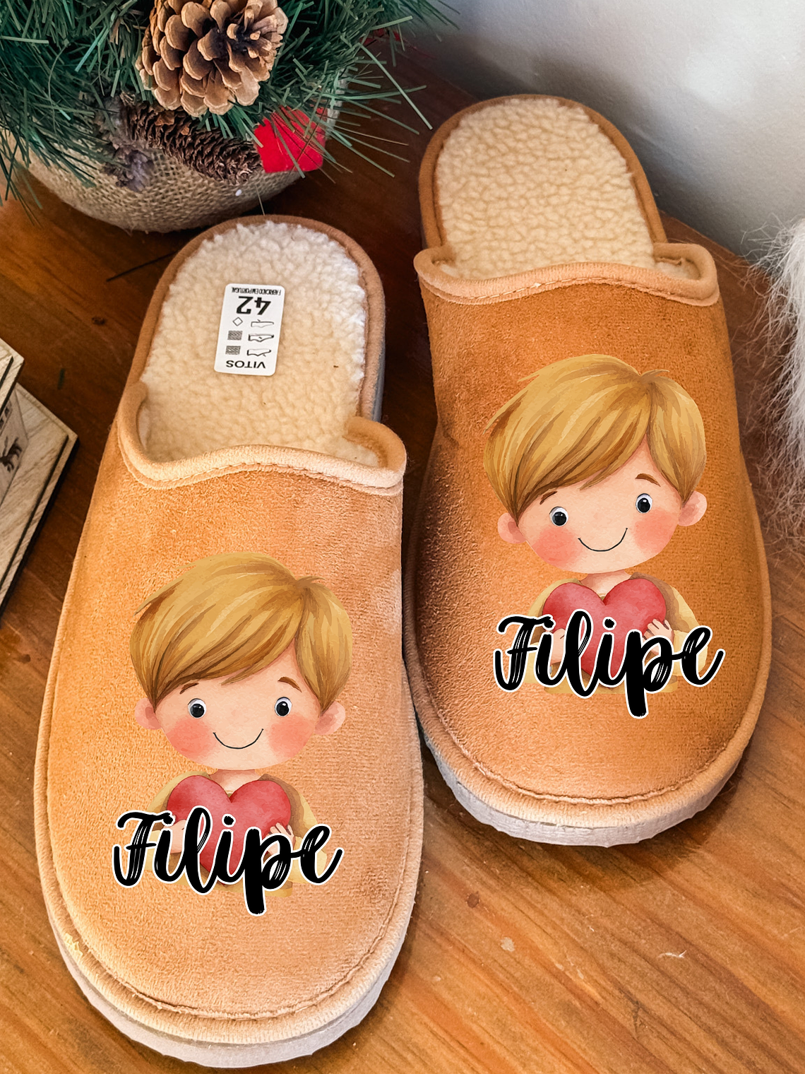 Chinelos Personalizados Menino Loiro Carinhoso 1