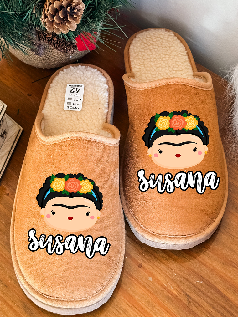 Chinelos Personalizados Rosas & Arte 1