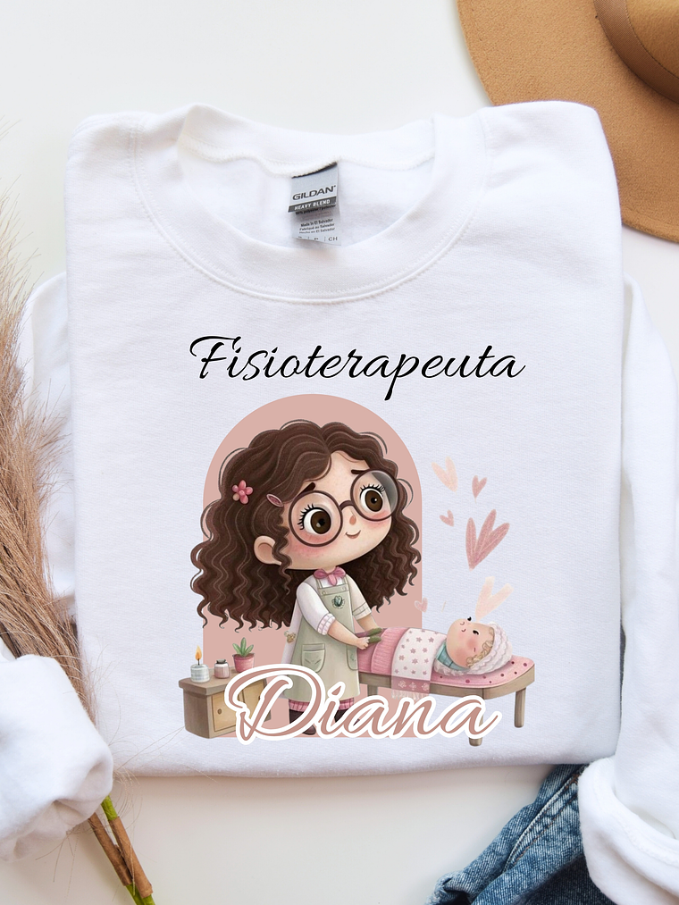 Sweat Algodão Cardada - Tema Profissões 1