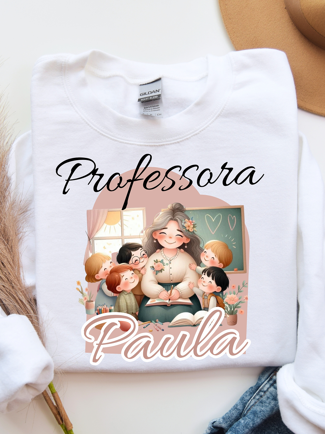 Sweat Algodão Cardada - Tema Profissões  1