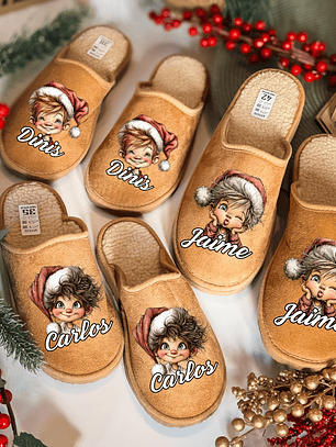 Chinelos Natal Personalizados Los Chicos - Com Nome