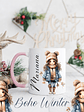 Caneca Cerâmica Natal Personalizada Boho Winter  - Com Nome - Thumbnail 2