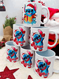 Caneca Cerâmica Natal Personalizada Stitch - Com Nome - Thumbnail 1