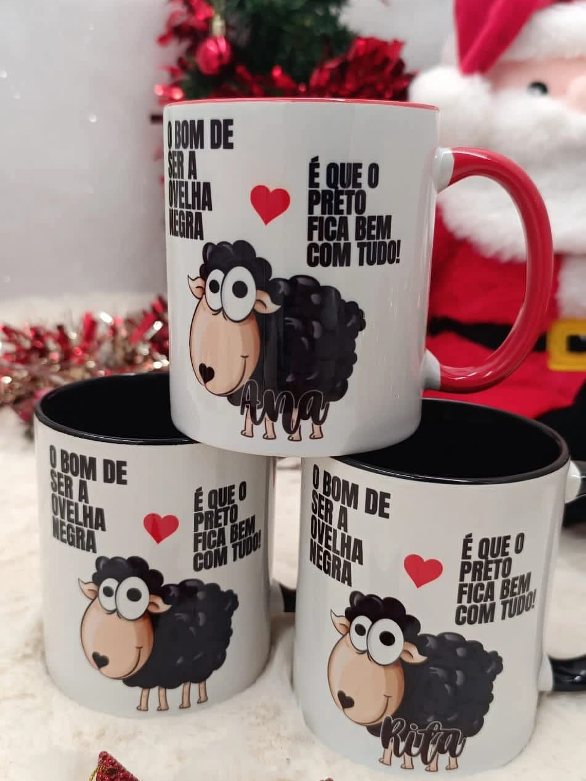 Caneca Personalizada Ovelha Negra - Com Nome 1