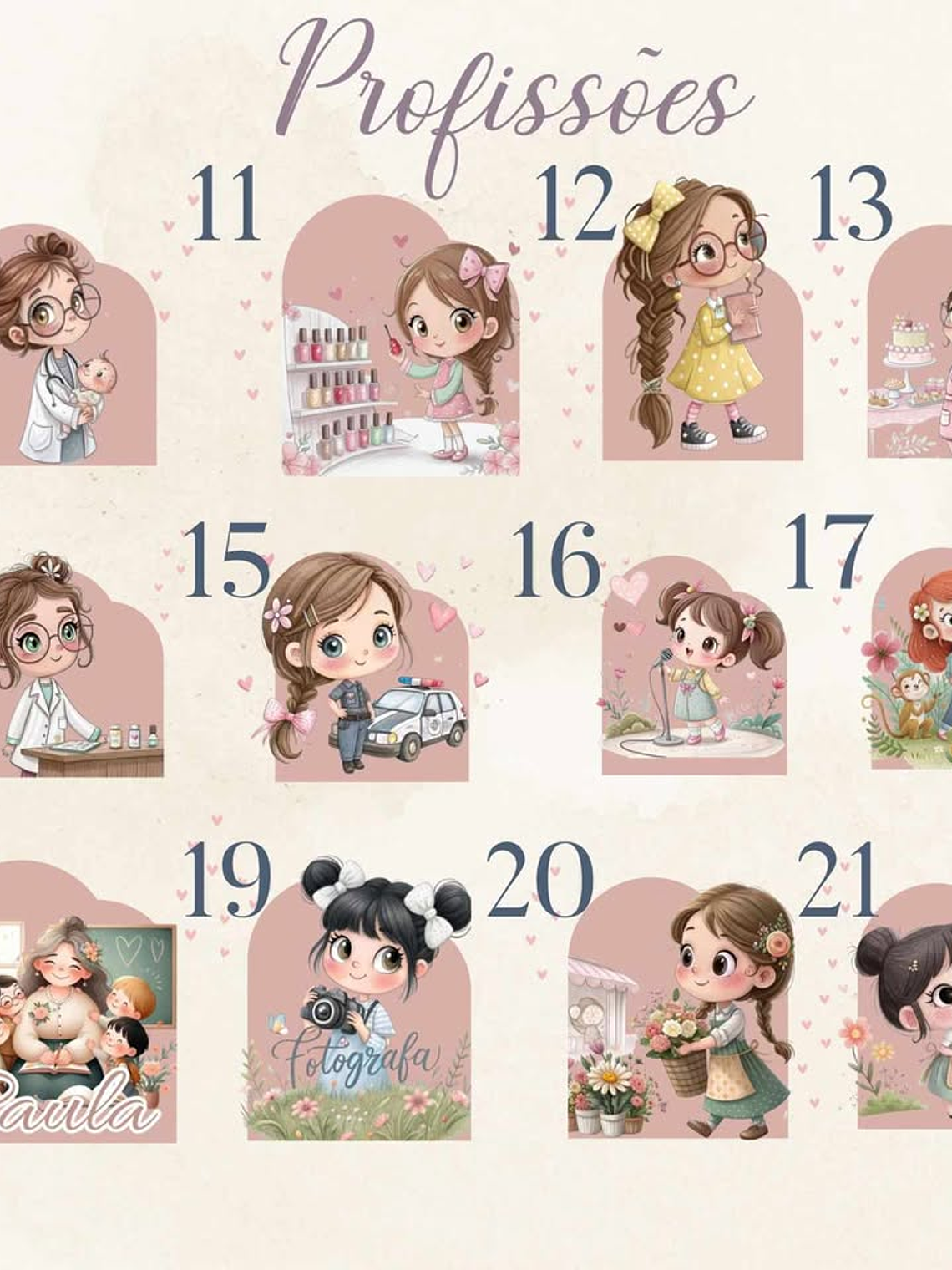 Caneca Cerâmica Natal Personalizada Nome + Profissão 2