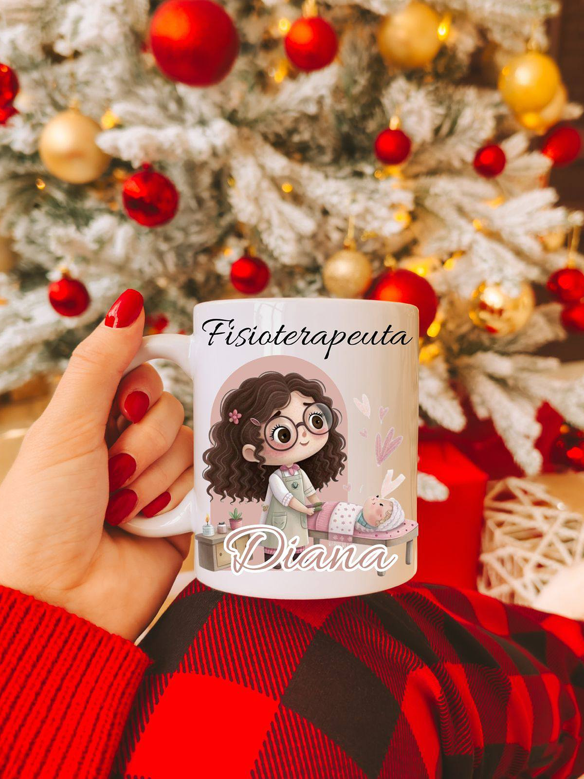 Caneca Cerâmica Natal Personalizada Nome + Profissão 1