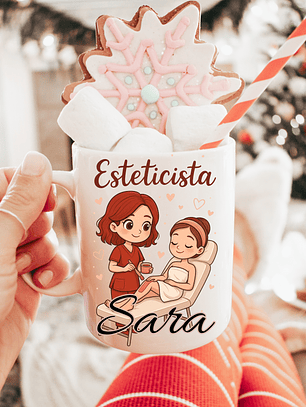 Caneca Cerâmica Natal Personalizada Nome + Profissões