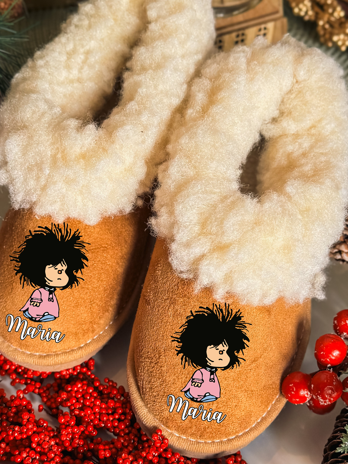 Pantufas Personalizadas Nome - Mafalda  1