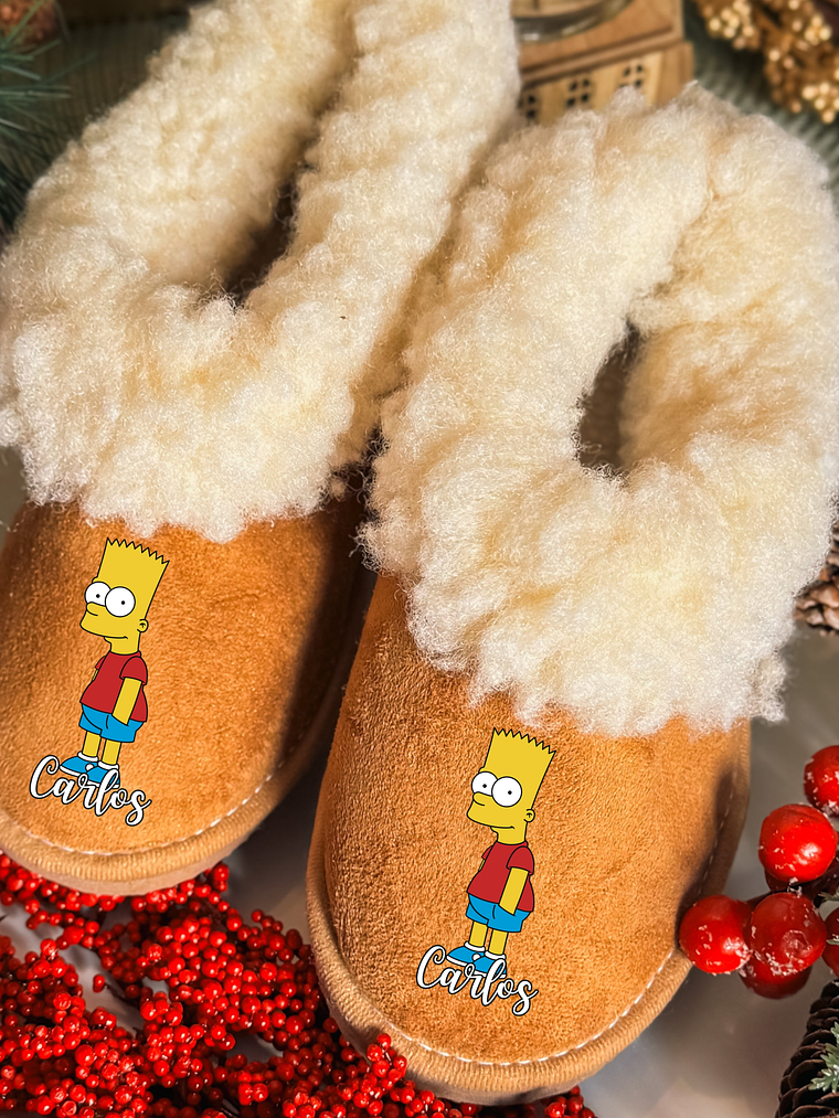 Pantufas Personalizadas Nome - Simpson 1