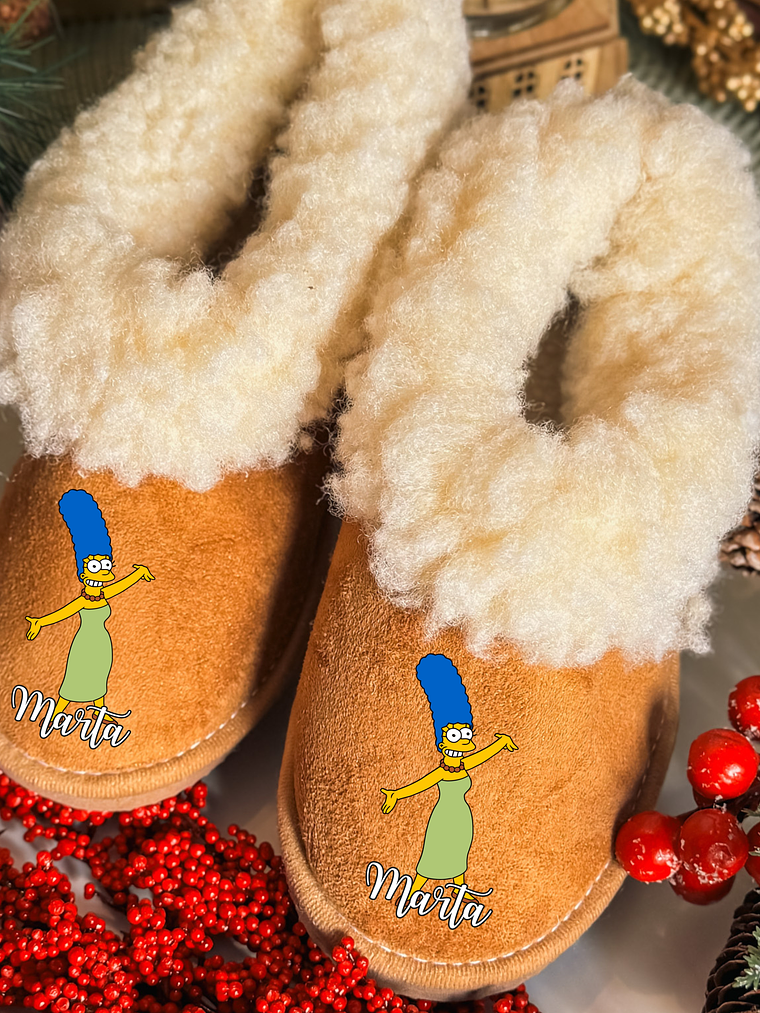 Pantufas Personalizadas Nome - Simpson  1