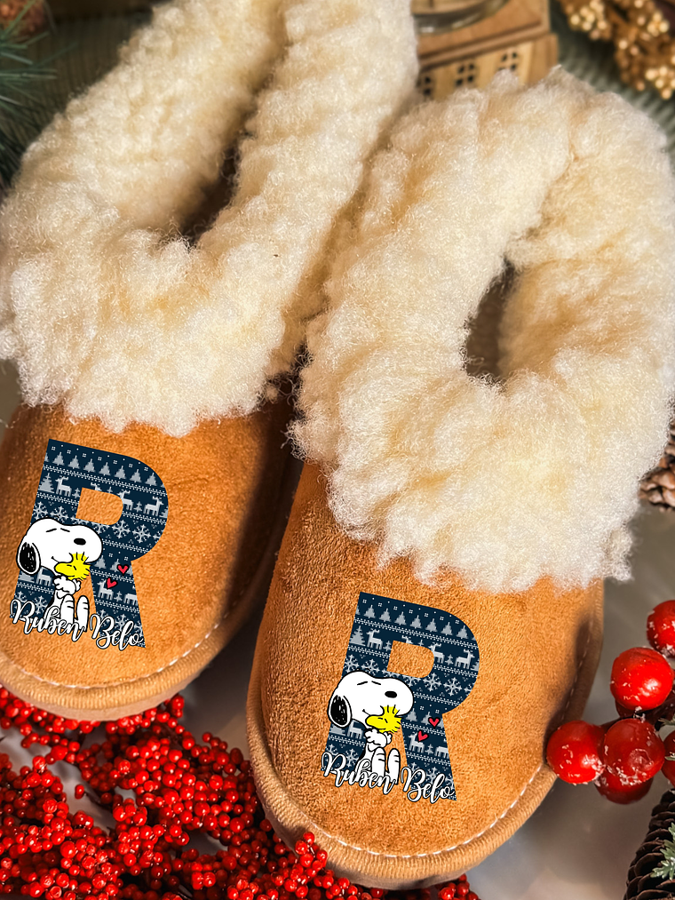 Pantufas Personalizadas Nome - SNOOPY   1