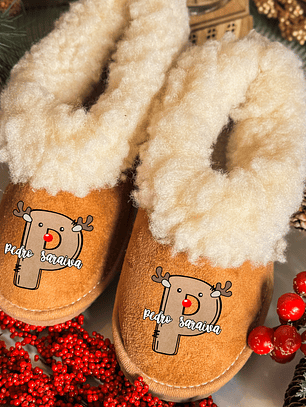 Pantufas Personalizadas Nome - ALFABETO