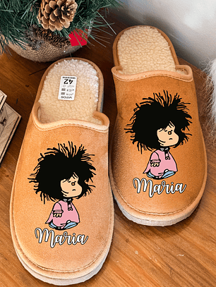 Chinelos Personalizados Nome + Mafalda