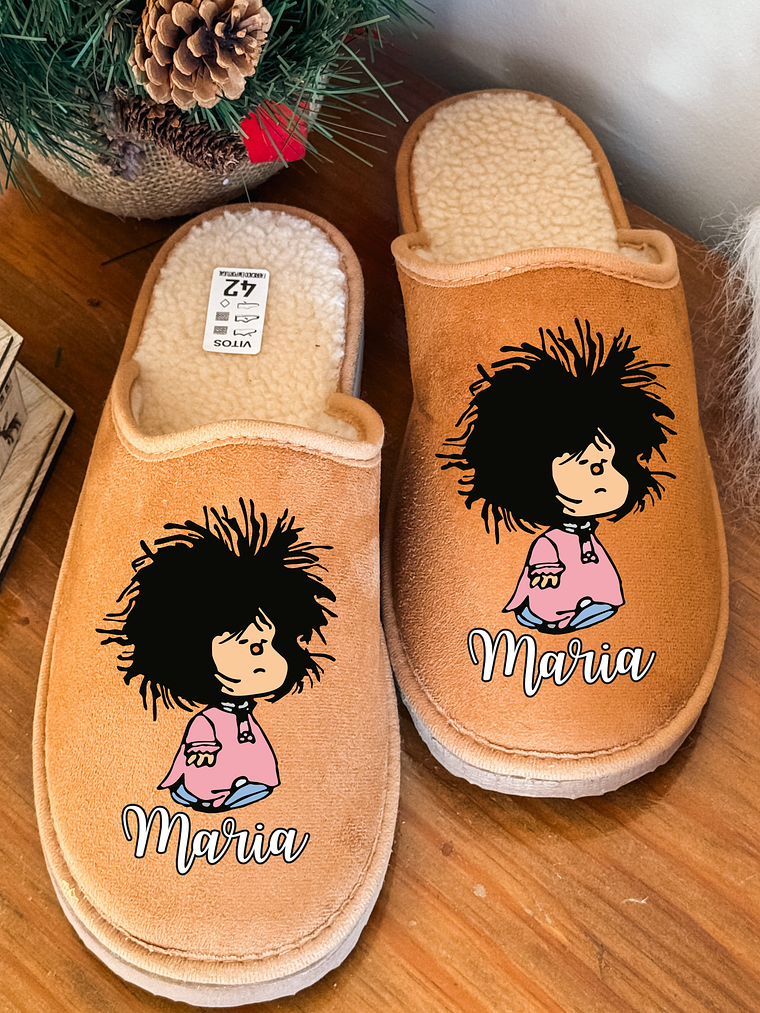 Chinelos Personalizados Nome + Mafalda 1