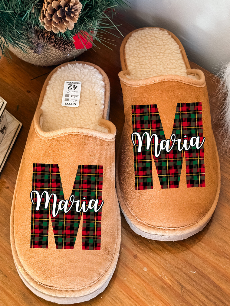 Chinelos Personalizados NOME + INICIAL 1