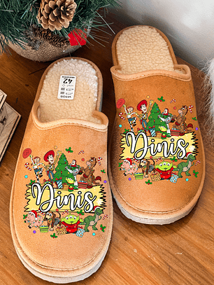 Chinelos Personalizados NATAL NOME + TOY STORY
