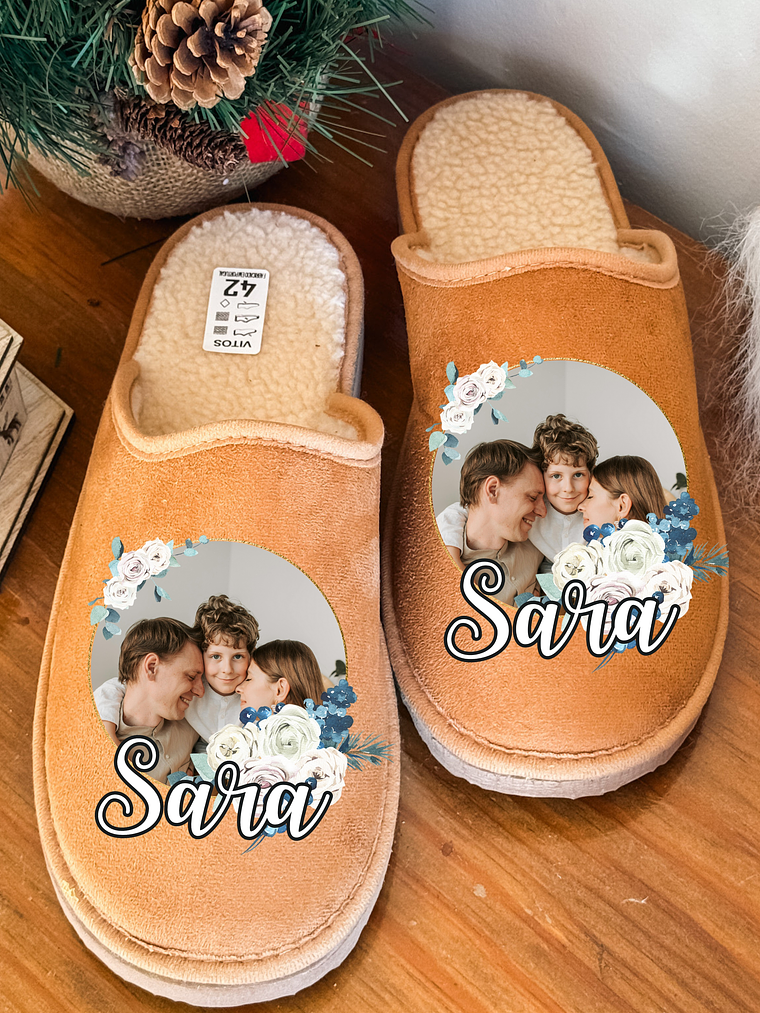 Chinelos Personalizados C/FOTOGRAFIA + NOME  1