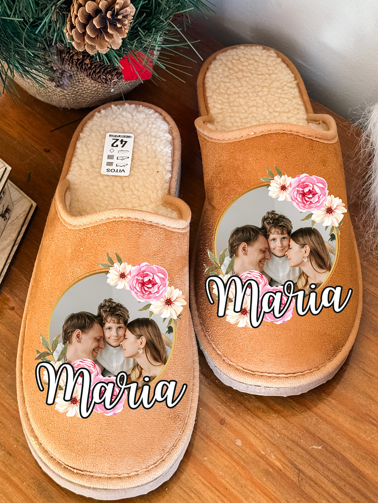 Chinelos Personalizados C/FOTOGRAFIA + NOME  1