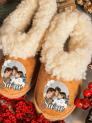 Pantufas Personalizados C/FOTOGRAFIA + NOME 
